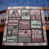 My Sewing Room Is My Happy Place Quilt Blanket Th19  Quilt